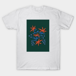 Abstract Retro Botanical Art T-Shirt